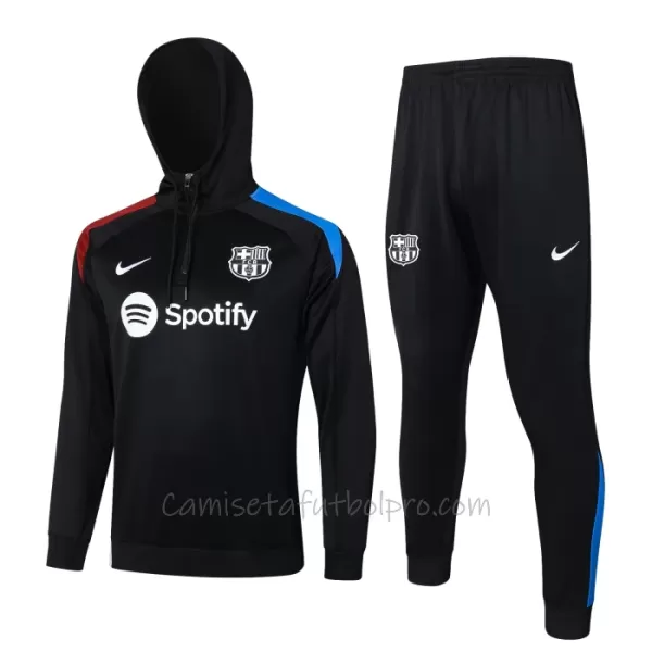 Sudadera de entrenamiento con capucha FC Barcelona Niños 24/25 Negro