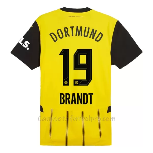 Camiseta Borussia Dortmund Julian Brandt 19 Niños 1ª Equipación 24/25