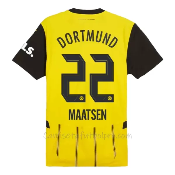 Camiseta Borussia Dortmund Maatsen 22 Hombre 1ª Equipación 24/25