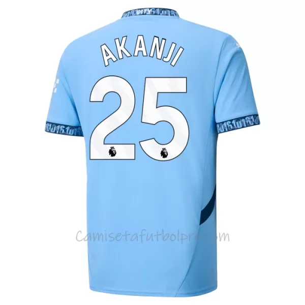 Camiseta Manchester City Akanji 25 Hombre 1ª Equipación 24/25