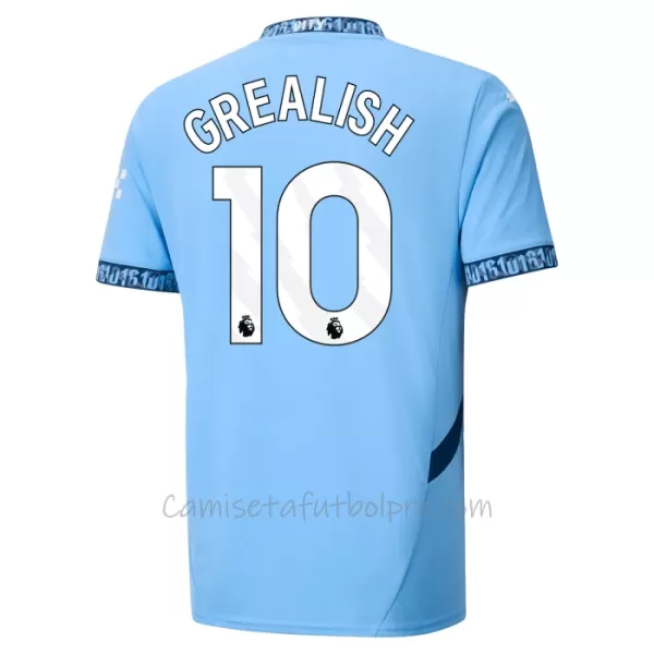 Camiseta Manchester City Jack Grealish 10 Hombre 1ª Equipación 24/25