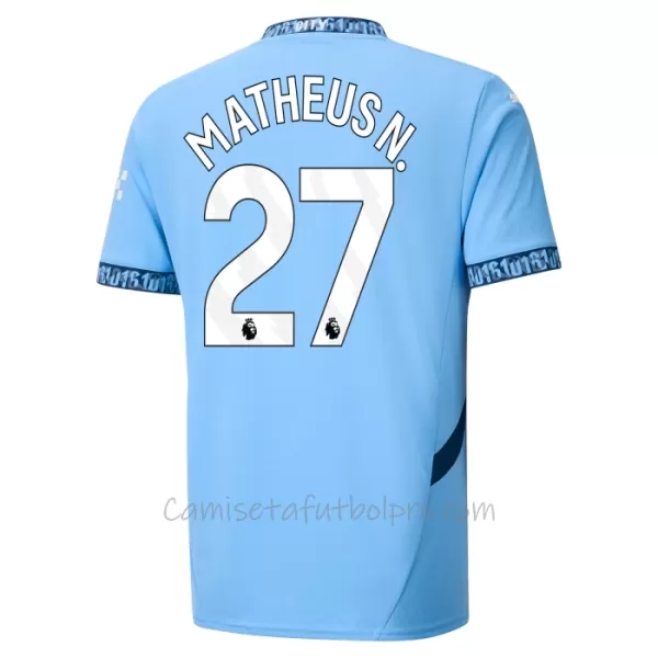 Camiseta Manchester City Matheus Nunes 27 Hombre 1ª Equipación 24/25