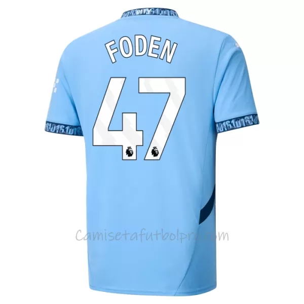 Camiseta Manchester City Phil Foden 47 Hombre 1ª Equipación 24/25