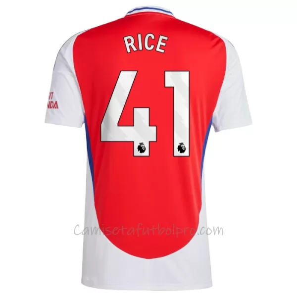 Camiseta Arsenal Declan Rice 41 Hombre 1ª Equipación 24/25