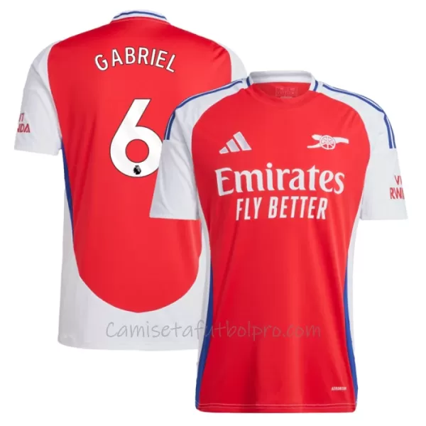 Camiseta Arsenal Gabriel 6 Hombre 1ª Equipación 24/25