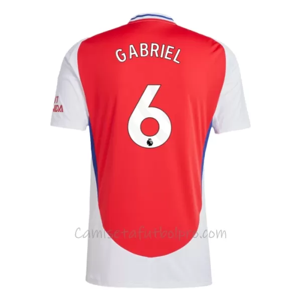 Camiseta Arsenal Gabriel 6 Niños 1ª Equipación 24/25