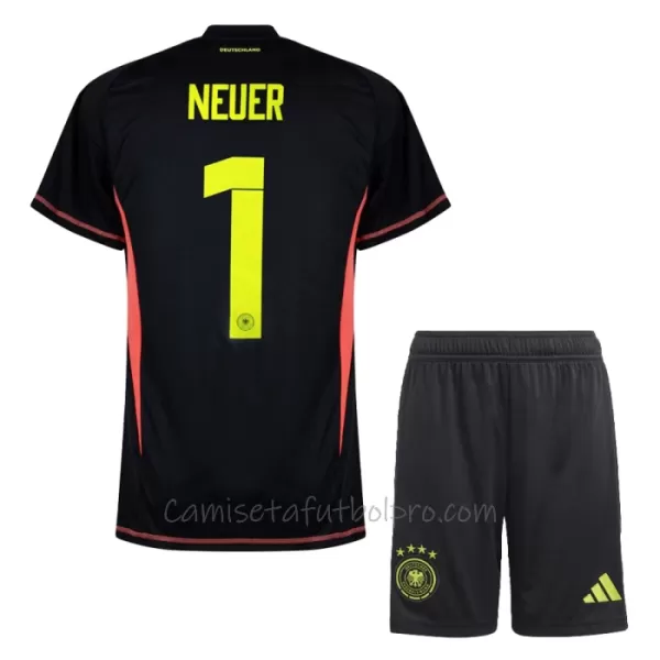 Camiseta Portero Alemania Manuel Neuer 1 Niños 1ª Equipación Eurocopa 2024