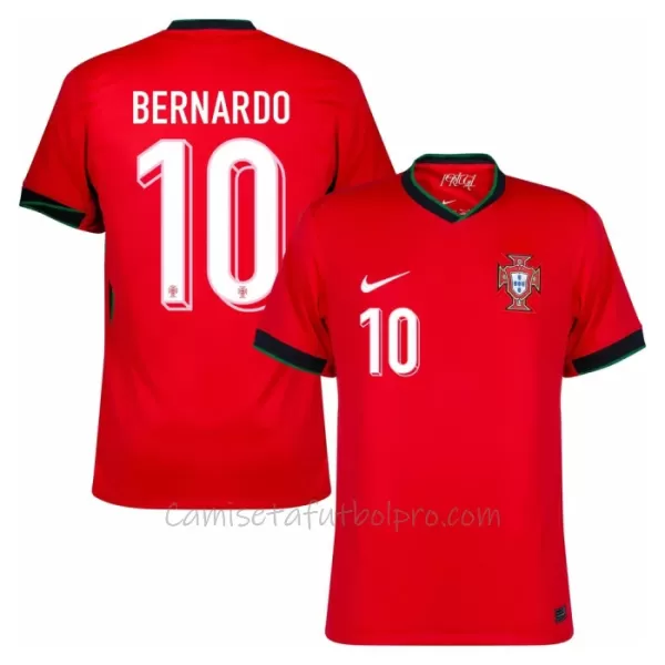 Camiseta Portugal Bernardo Silva 10 Hombre 1ª Equipación Eurocopa 2024