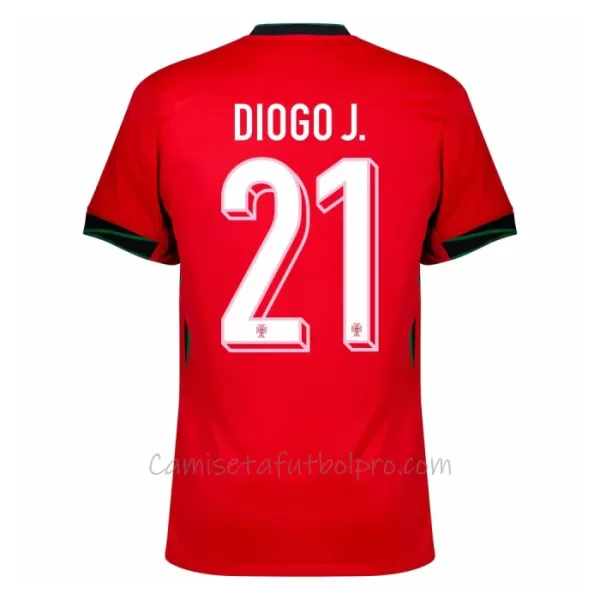 Camiseta Portugal Diogo Jota 21 Hombre 1ª Equipación Eurocopa 2024