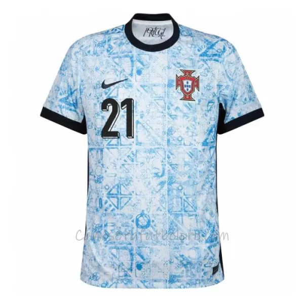 Camiseta Portugal Diogo Jota 21 Hombre 2ª Equipación Eurocopa 2024