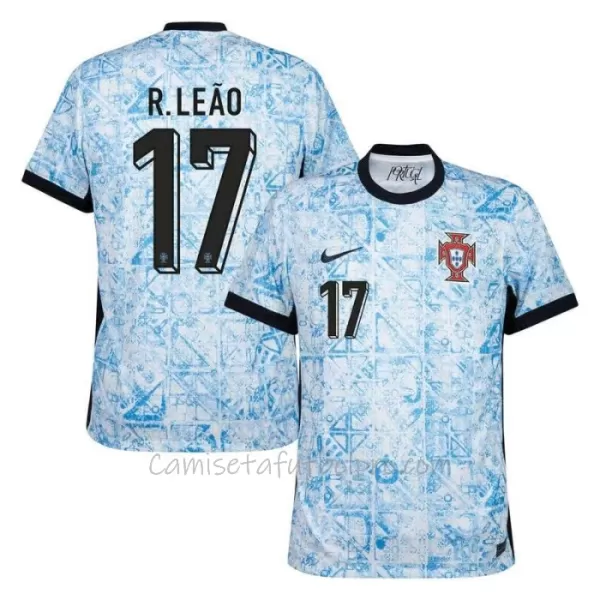 Camiseta Portugal Rafael Leão 17 Hombre 2ª Equipación Eurocopa 2024