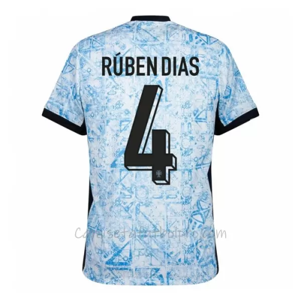 Camiseta Portugal Rúben Dias 4 Hombre 2ª Equipación Eurocopa 2024