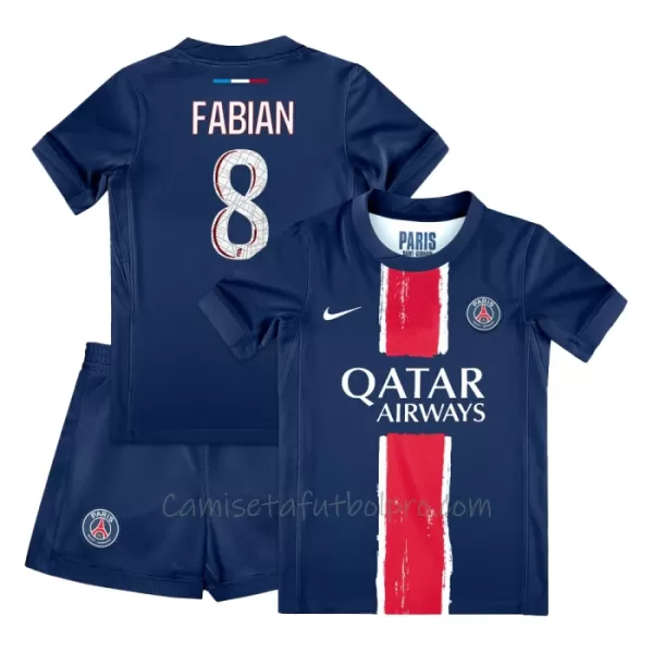 Camiseta Paris Saint-Germain Fabian Ruiz 8 Niños 1ª Equipación 24/25