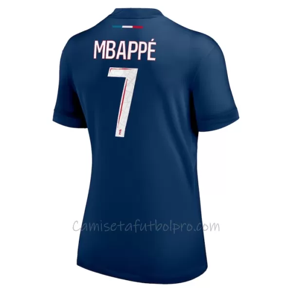 Camiseta Paris Saint-Germain Kylian Mbappé 7 Mujer 1ª Equipación 24/25