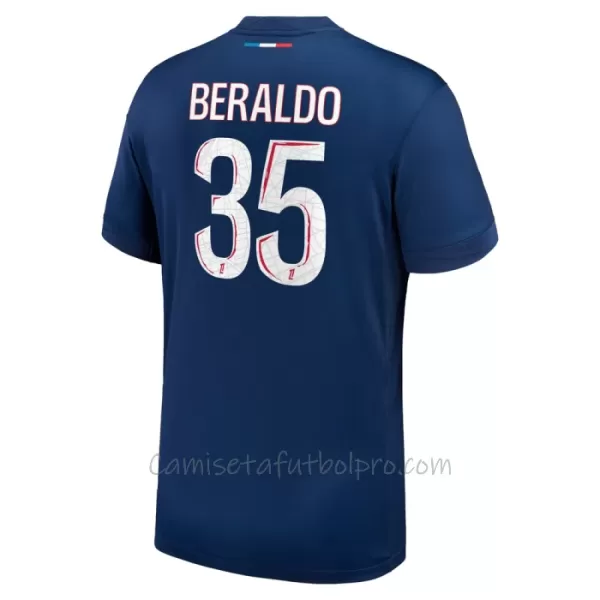 Camiseta Paris Saint-Germain Lucas Beraldo 35 Hombre 1ª Equipación 24/25