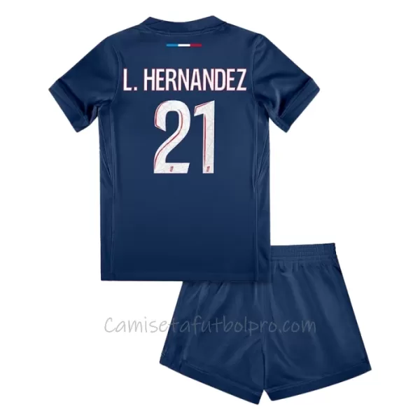 Camiseta Paris Saint-Germain Lucas Hernandez 21 Niños 1ª Equipación 24/25