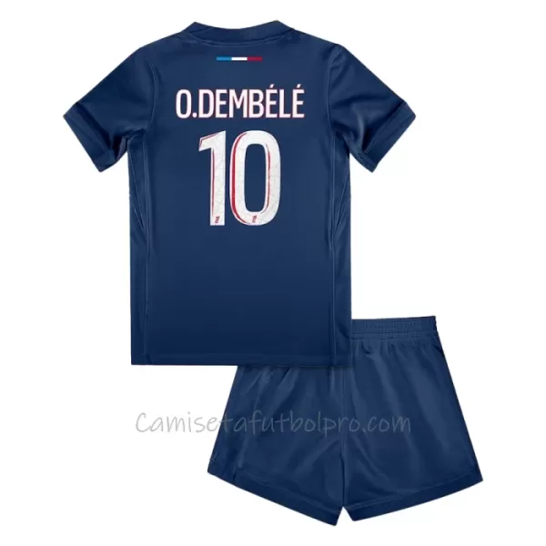 Camiseta Paris Saint-Germain Ousmane Dembélé 10 Niños 1ª Equipación 24/25