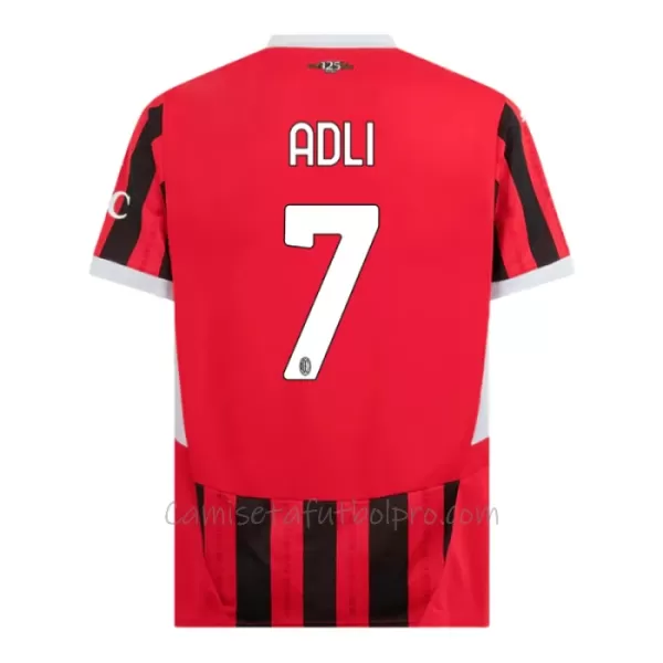 Camiseta AC Milan Adli 7 Hombre 1ª Equipación 24/25