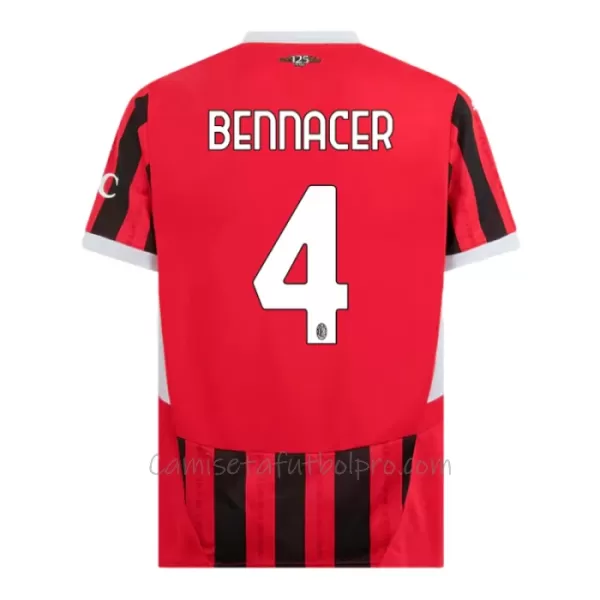 Camiseta AC Milan Bennacer 4 Hombre 1ª Equipación 24/25