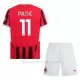 Camiseta AC Milan Christian Pulišić 11 Niños 1ª Equipación 24/25