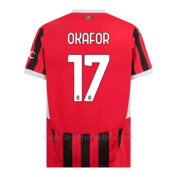 Camiseta AC Milan Okafor 17 Hombre 1ª Equipación 24/25