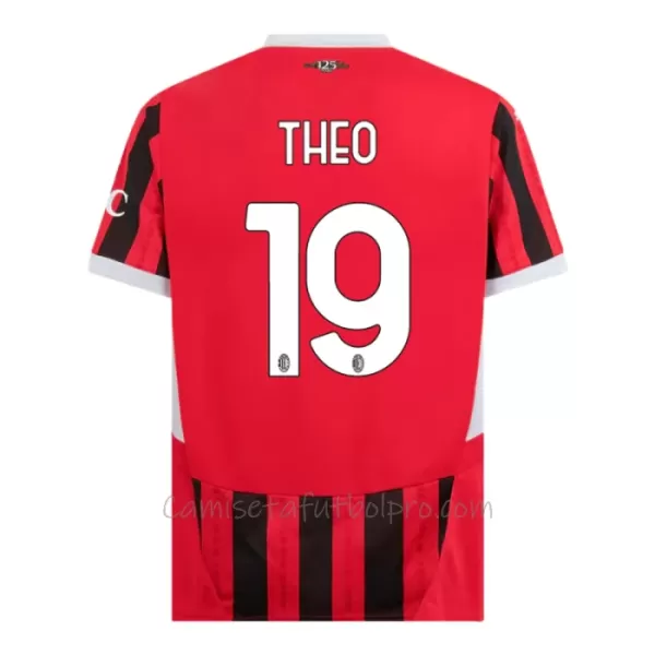 Camiseta AC Milan Theo Hernández 19 Hombre 1ª Equipación 24/25