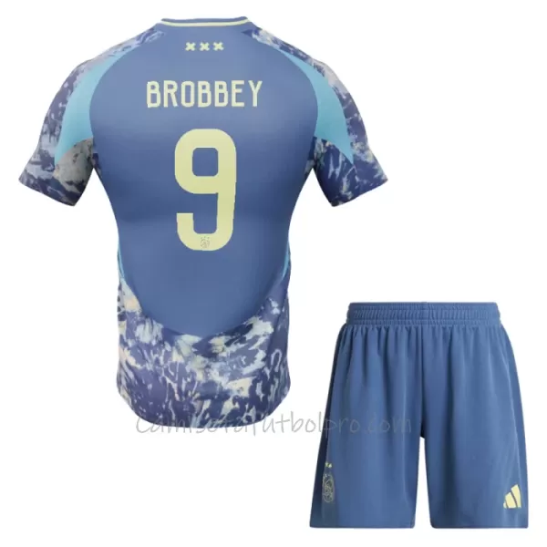 Camiseta AFC Ajax Brian Brobbey 9 Niños 2ª Equipación 24/25