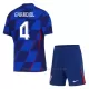 Camiseta Croacia Josko Gvardiol 4 Niños 2ª Equipación Eurocopa 2024