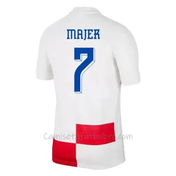 Camiseta Croacia Majer 7 Niños 1ª Equipación Eurocopa 2024