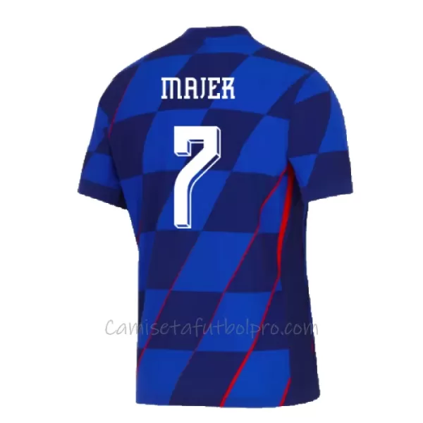 Camiseta Croacia Majer 7 Niños 2ª Equipación Eurocopa 2024