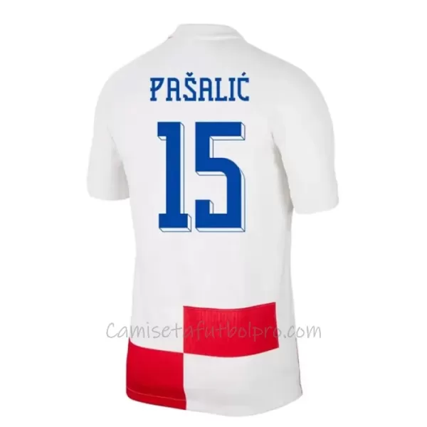 Camiseta Croacia Pasalic 15 Hombre 1ª Equipación Eurocopa 2024