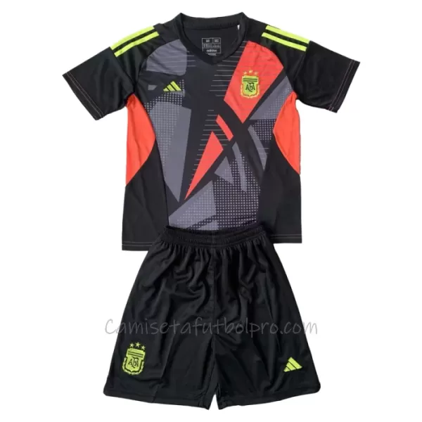 Camiseta Portero Argentina Niños 1ª Equipación 2024 Negro