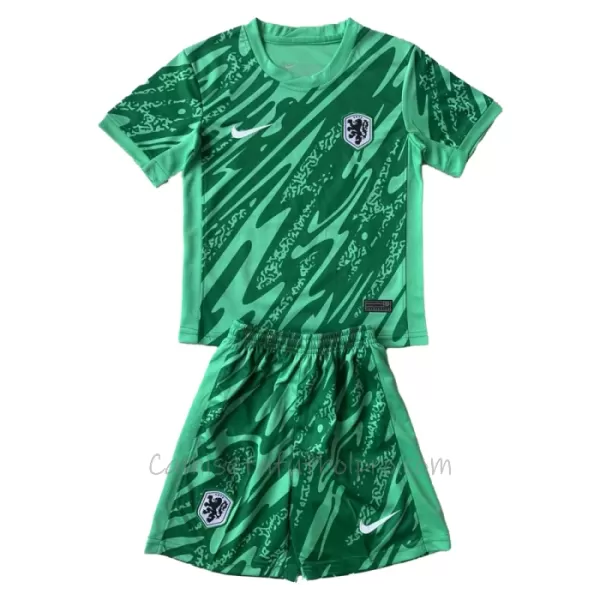 Camiseta Portero Países Bajos Niños Eurocopa 2024 Verde