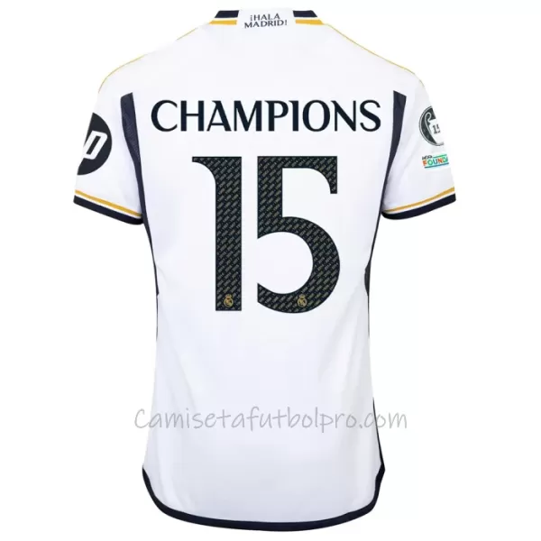 Camiseta Real Madrid CHAMPIONS 15 Hombre 1ª Equipación 23/24