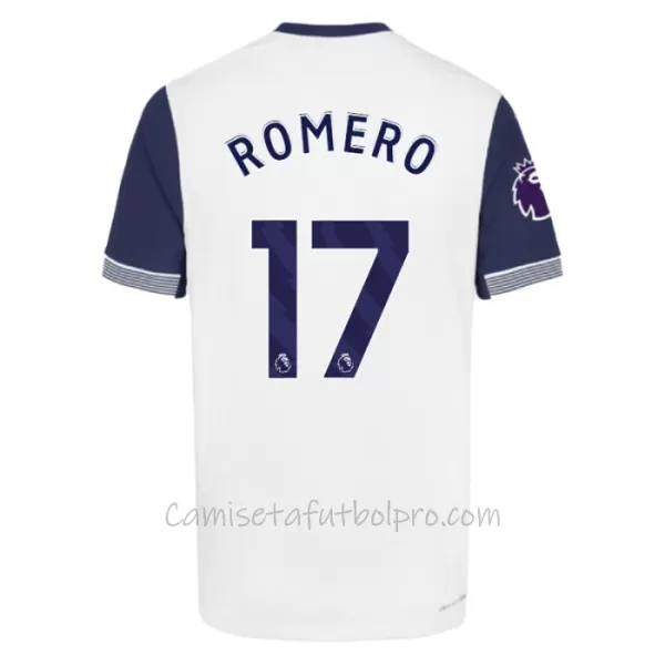 Camiseta Tottenham Hotspur Cristian Romero 17 Hombre 1ª Equipación 24/25