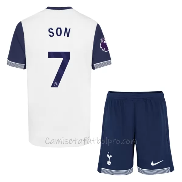 Camiseta Tottenham Hotspur Heung-min Son 7 Niños 1ª Equipación 24/25