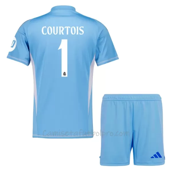 Camiseta Portero Real Madrid Thibaut Courtois 1 Niños 1ª Equipación 24/25