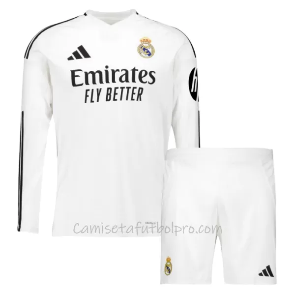 Camiseta Real Madrid Niños 1ª Equipación 24/25 Manga Larga