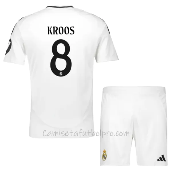 Camiseta Real Madrid Toni Kroos 8 Niños 1ª Equipación 24/25