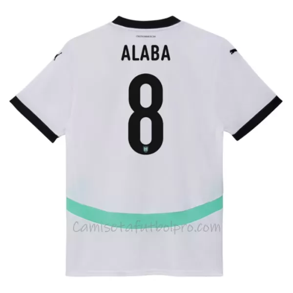 Camiseta Austria David Alaba 8 Hombre 2ª Equipación Eurocopa 2024