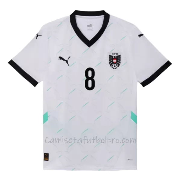 Camiseta Austria David Alaba 8 Hombre 2ª Equipación Eurocopa 2024