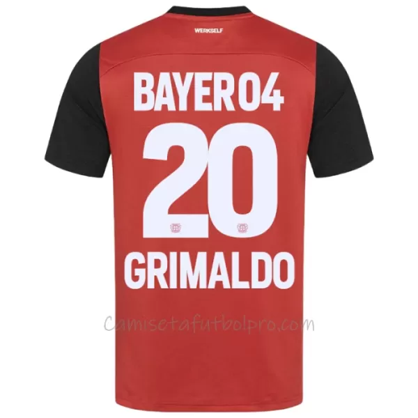 Camiseta Bayer 04 Leverkusen Alejandro Grimaldo 20 Hombre 1ª Equipación 24/25