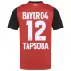 Camiseta Bayer 04 Leverkusen Edmond Tapsoba 12 Hombre 1ª Equipación 24/25