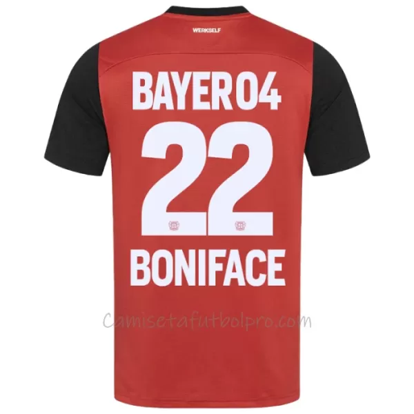 Camiseta Bayer 04 Leverkusen Victor Boniface 22 Hombre 1ª Equipación 24/25