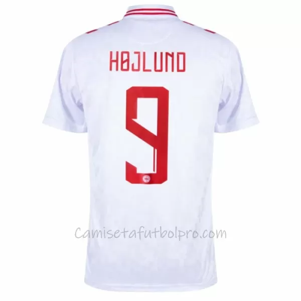 Camiseta Dinamarca Rasmus Højlund 9 Hombre 1ª Equipación Eurocopa 2024