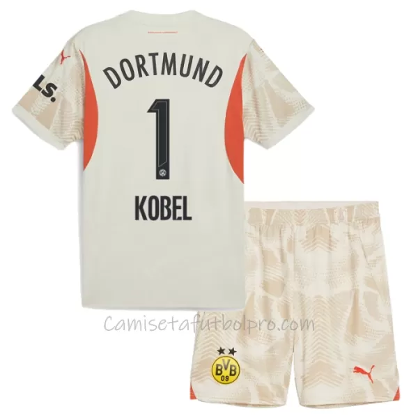 Camiseta Portero Borussia Dortmund Kobel 1 Niños 1ª Equipación 24/25