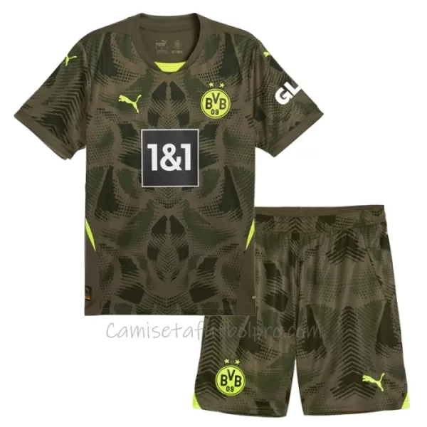 Camiseta Portero Borussia Dortmund Niños 2ª Equipación 24/25