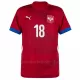 Camiseta Serbia Dušan Vlahovic 18 Hombre 1ª Equipación Eurocopa 2024