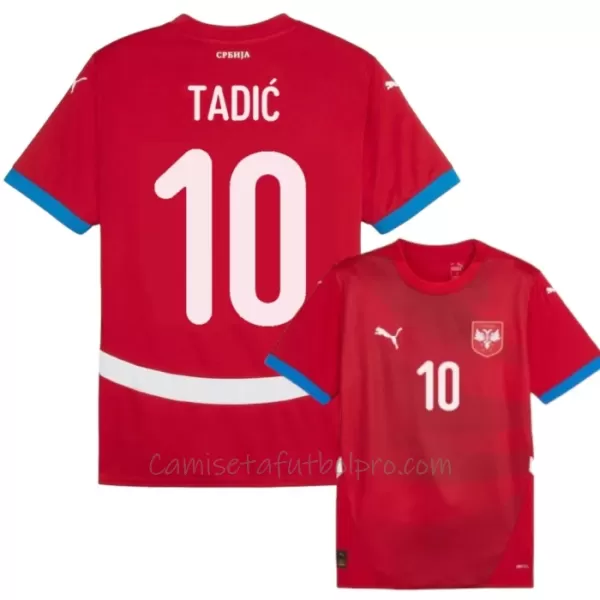 Camiseta Serbia Tadic 10 Hombre 1ª Equipación Eurocopa 2024