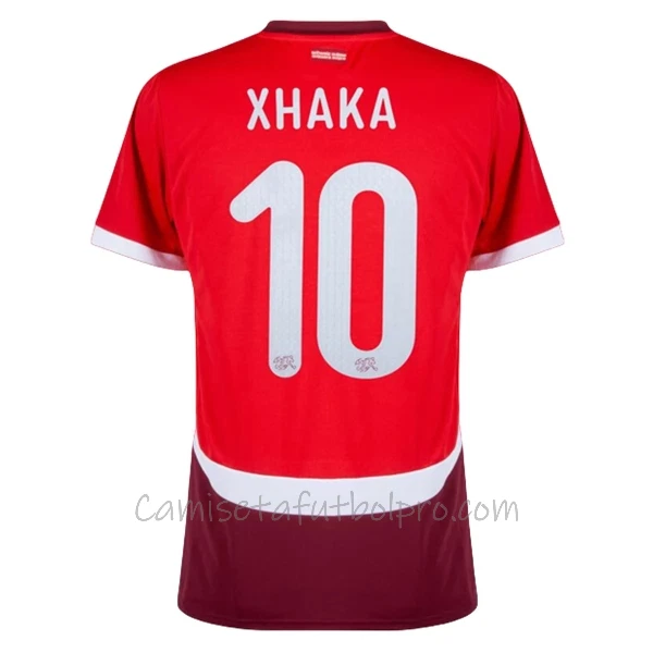 Camiseta Suiza Xhaka 10 Hombre 1ª Equipación Eurocopa 2024